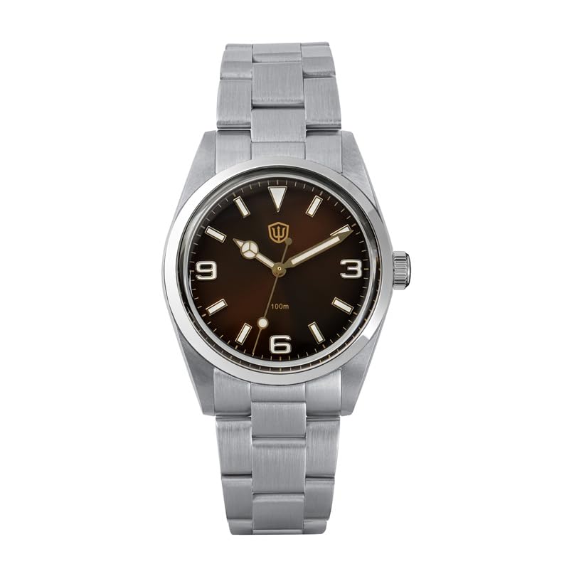 Image of watchdives VH31 Quartz Watch, WD1016 V3 Men Watches 37mm Dial Stainless Steel Wristwatch Sweep Sports Watch 100M Waterproof