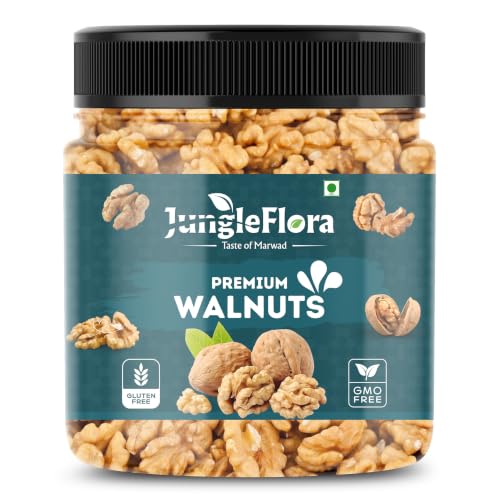 JUNGLE FLORA Walnut Kernels 250gm, Walnuts without Shell, Akhrot Giri, Healthy Snacks, Dry Fruits, Natural Kashmiri Walnut Kernels | Rich in Protein, Iron & Antioxidants | Rich Source of Omega-3