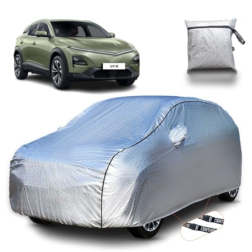 Image of Continental [SilverGuard] Dual Belts Extra Protection VinFast VF6 Car Cover (2025-2026), Build with Triple Stitched, Waterproof & Dustproof Car Cover for VF6 (Metallic Silver).