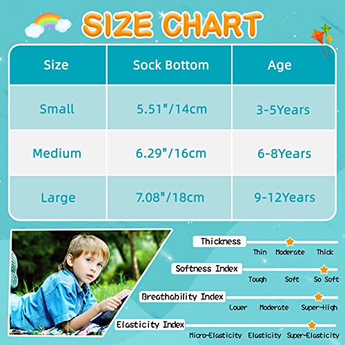Eyean Kids Ankle Cotton Socks Cute Animal Pattern Soft Non Slip Boys Girls No Show Socks 6 Pairs (Non Slip-Shark, 9-12 Years) #TOP4