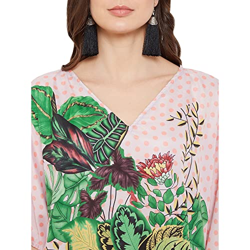 Image of Oussum Short Caftans for Women Plus Size Kaftan Tunic Tops Polyester Summer Beach Clothing Mini Cover Ups Dress for Ladies