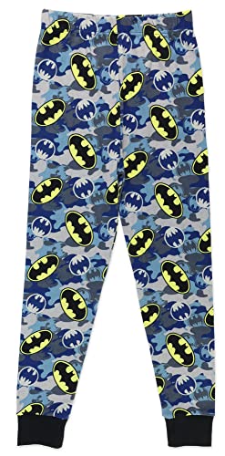 BATMAN Boys 2 Piece Pajama Set with Slippers, Size 4-10 Navy3
