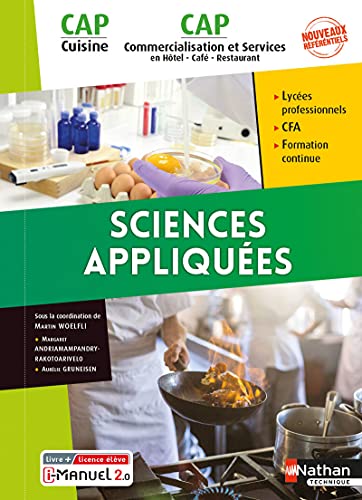 Sciences appliquées - CAP Cuisine et CAP Commercialisation et Services en HCR