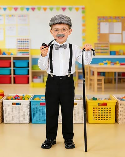 Disfraz de anciano para niños 8 piezas miniatura 3