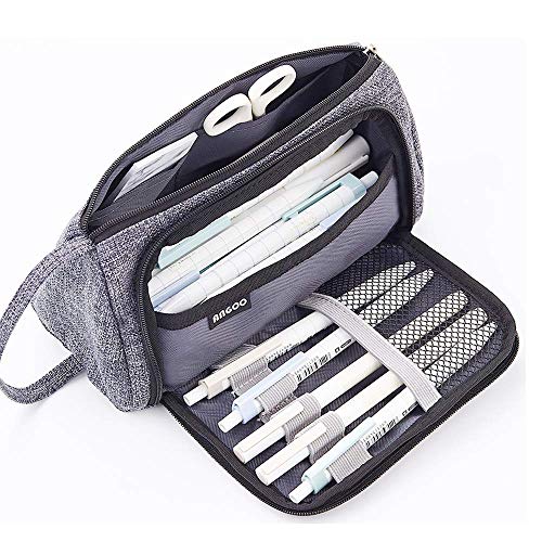 Preisvergleich Produktbild AidShunn Multifunktionale Große Kapazität Federmäppchen Premium Leinwand Bleistiftbeutel Schreibwaren Veranstalter Für Mädchen Dame