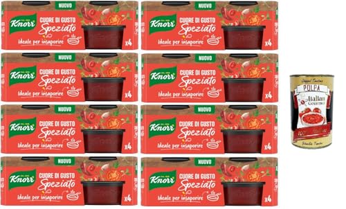 Knorr Cuore di Gusto Speziato - Corazón con sabor picante, ideal para condimentar 8 x 104 g + polpa italiana gourmet 400 g