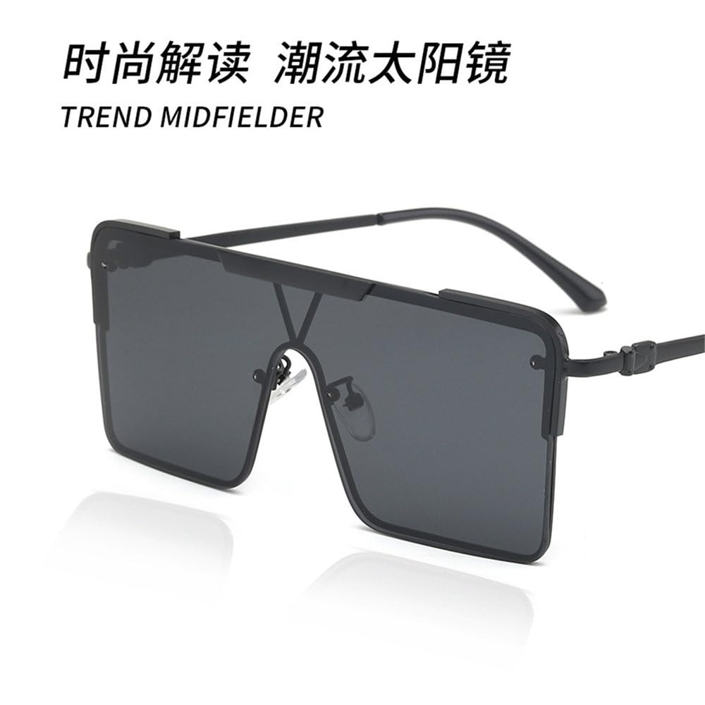 Modische einteilige polarisierte Metall-Sonnenbrille für Männer und Frauen, geeignet für Reisen im Freien und zum Autofahren mit UV-Schutz