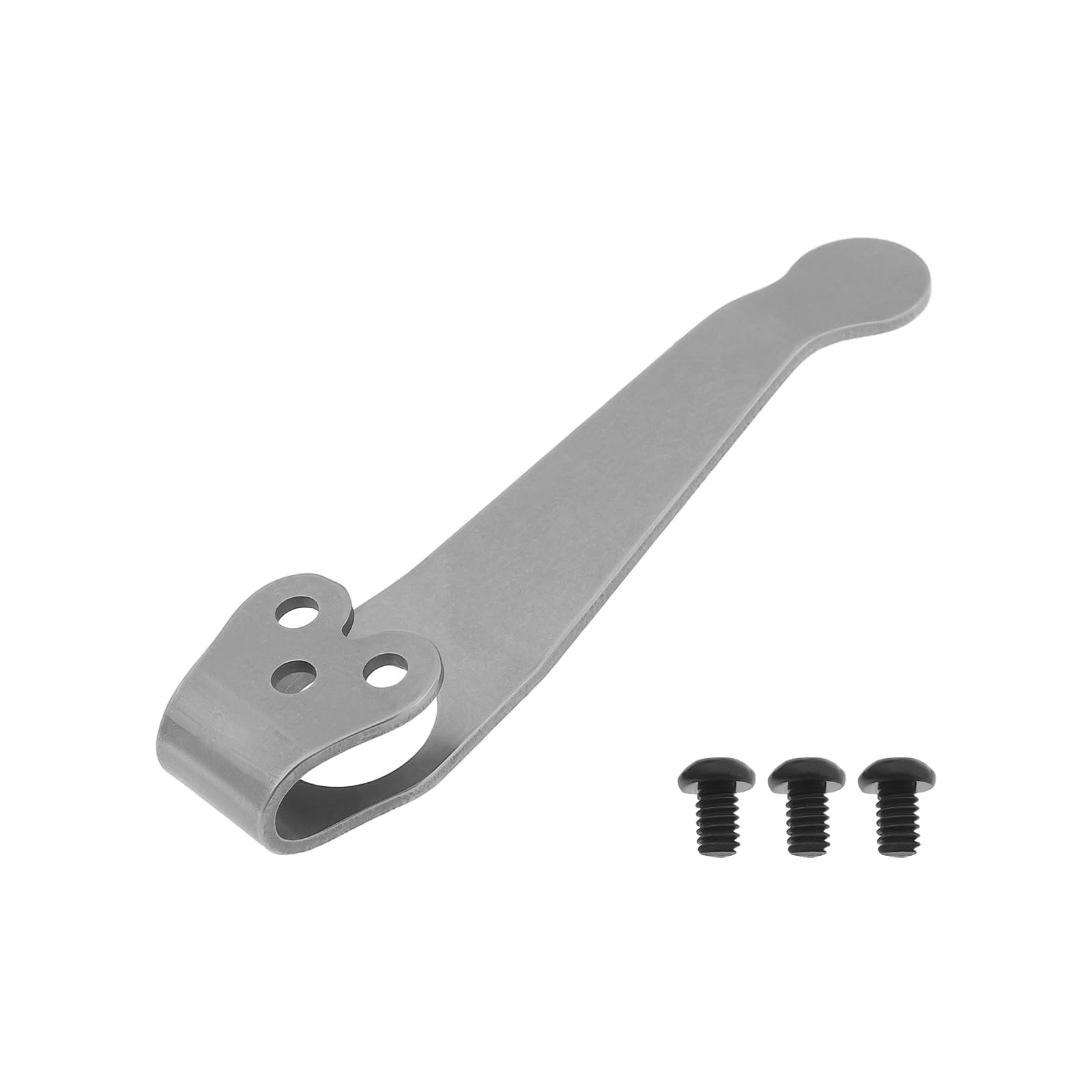Be In Your Mind 1pc Enhanced Deep Carry Pocket Clip with 2-56UNC Screws Portable Waist Clips Compatible with Spyderco C81 C10 C11 (Silver)