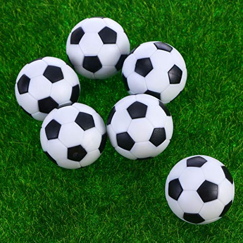 Veemoon 6Pcs Foosball Balls Replacement Balls, 1.3 Inch Official Foosball Balls Little Soccer Balls, Table Soccer Balls For Toddlers Adults- Tabletop Foosball Game Soccer Goals #TOP5