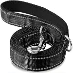 Double-Sided Reflective Dog Leash, 6 FT Padded Handle Nylon Heavy Duty Leashes Rope for Medium & Large Dogs Walking and Training
