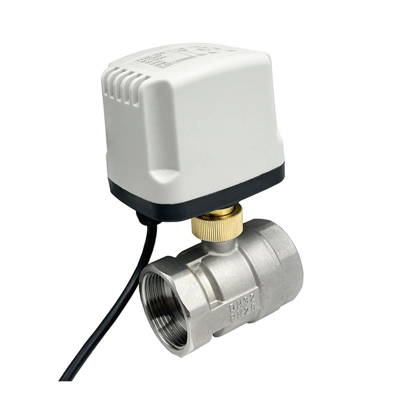 KKCZOFMJ DN15 DN20 DN25 DN50 2 Way IP65 Waterproof Motorized Ball Valve 12V 24V 220V 3-Wire 2 Control Stainless Steel Electric Ball Valve(12vdc-cr04,DN40)