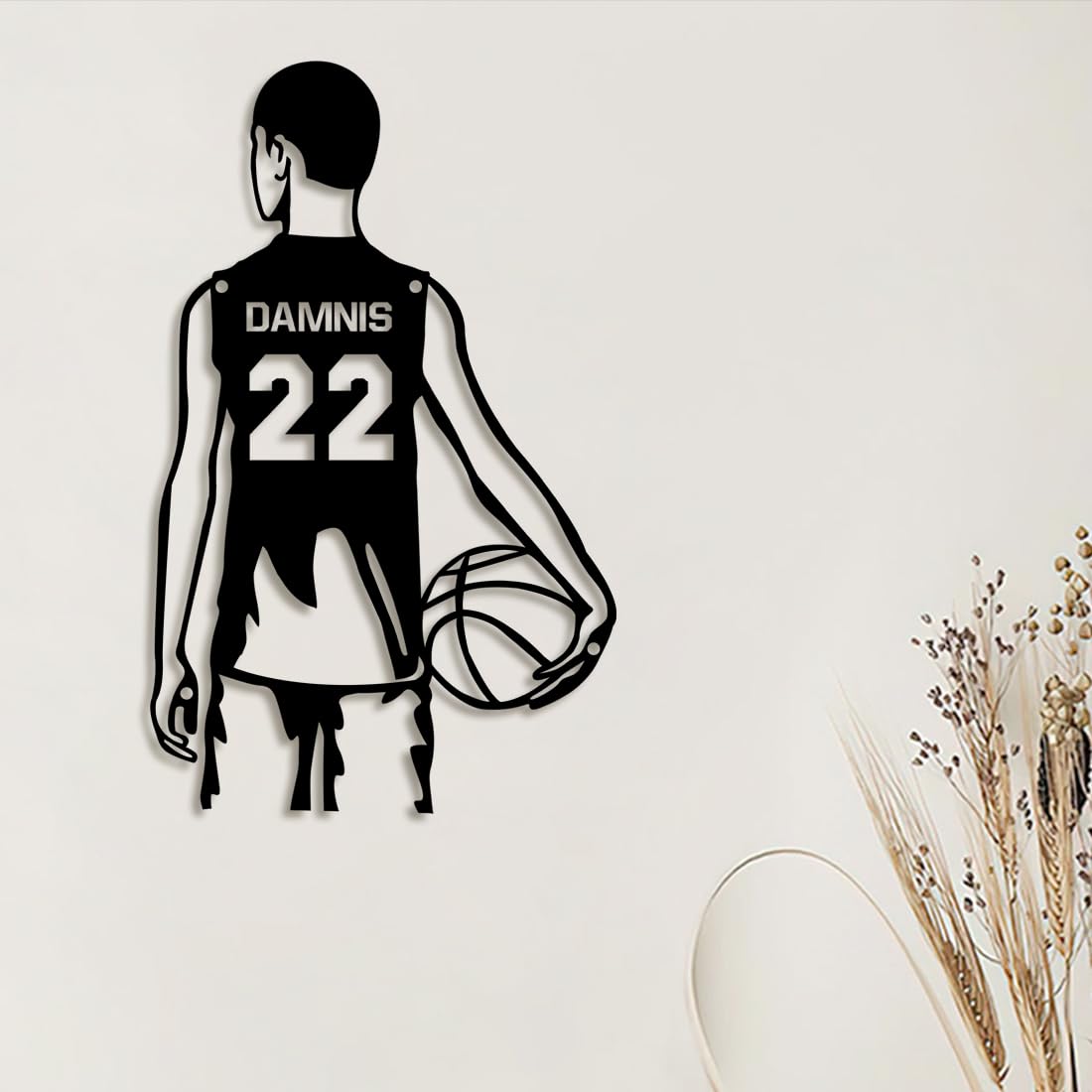 Pannello luminoso LED personalizzato in metallo per giocatore di basket, decorazione per la casa, sfondo della parete per gli appassionati di sport