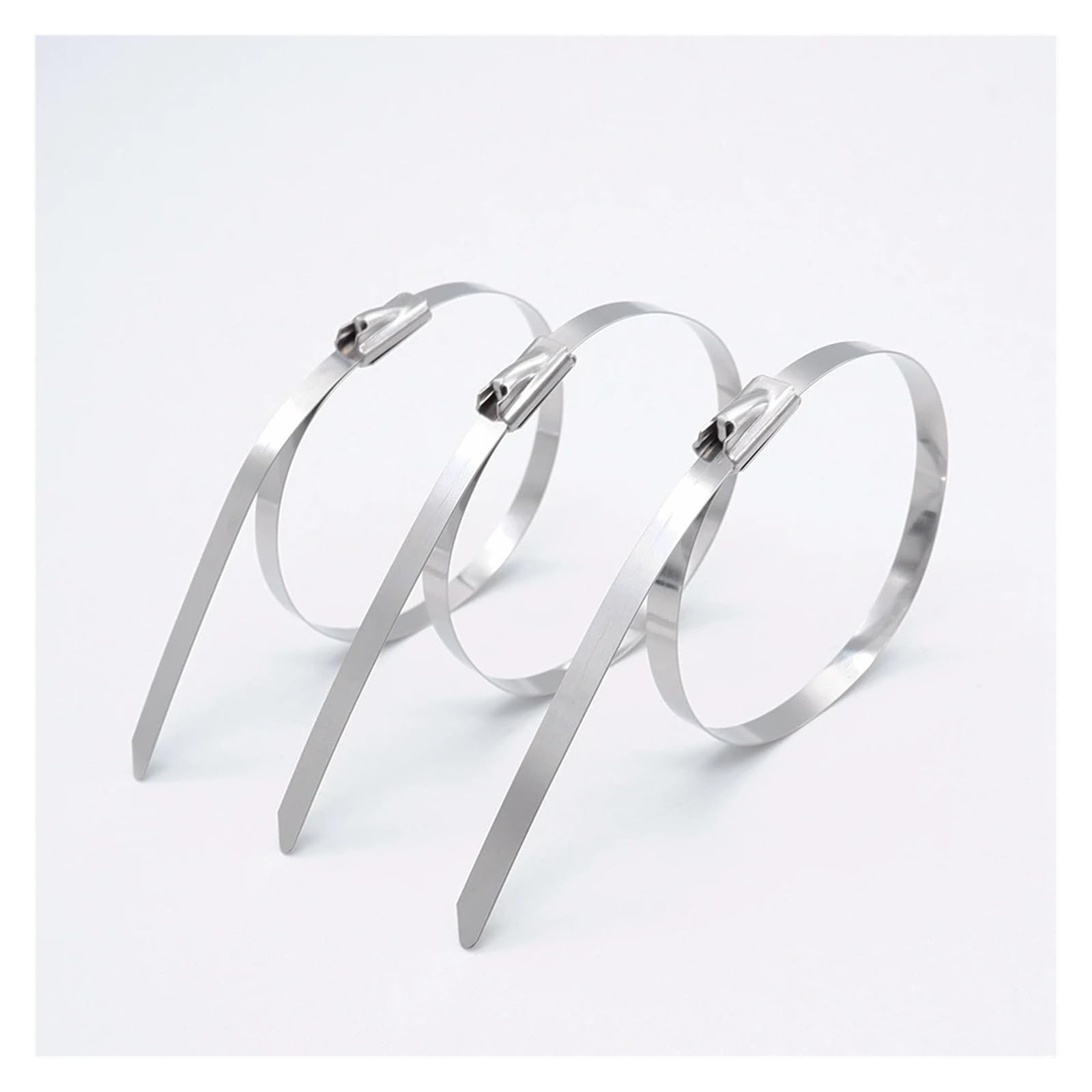 Fascette fermacavi metalliche in acciaio inossidabile da 50 pezzi, fascetta fermacavi autobloccante larghezza 4,6 mm, organizer per supporti fermacavi multiuso(4.6x1000mm)