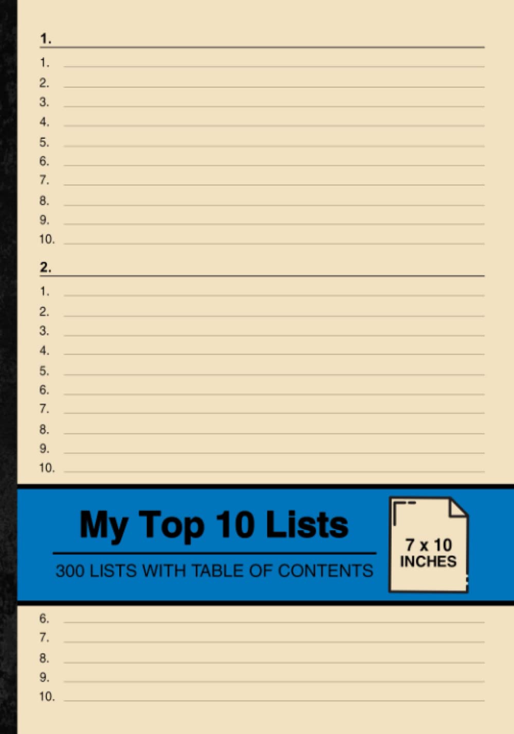 My Top 10 Lists: The List Journal Notebook | For the List Maker who Loves Making Lists | Medium