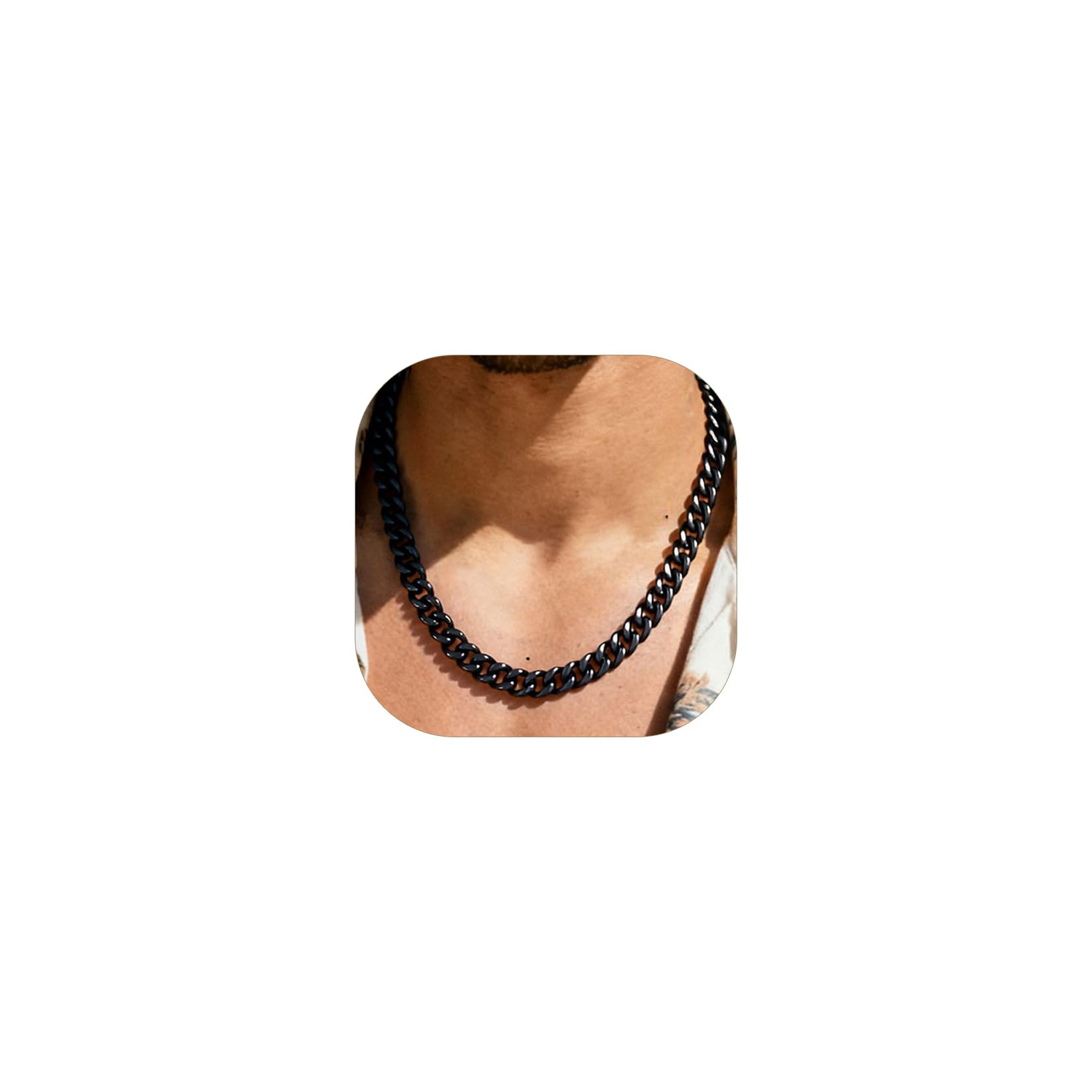 ChainsProMax Miami Cuban Link Chains for Men Stainless Steel Cuban Chain Necklace 5 7 9 12MM Width 18-30