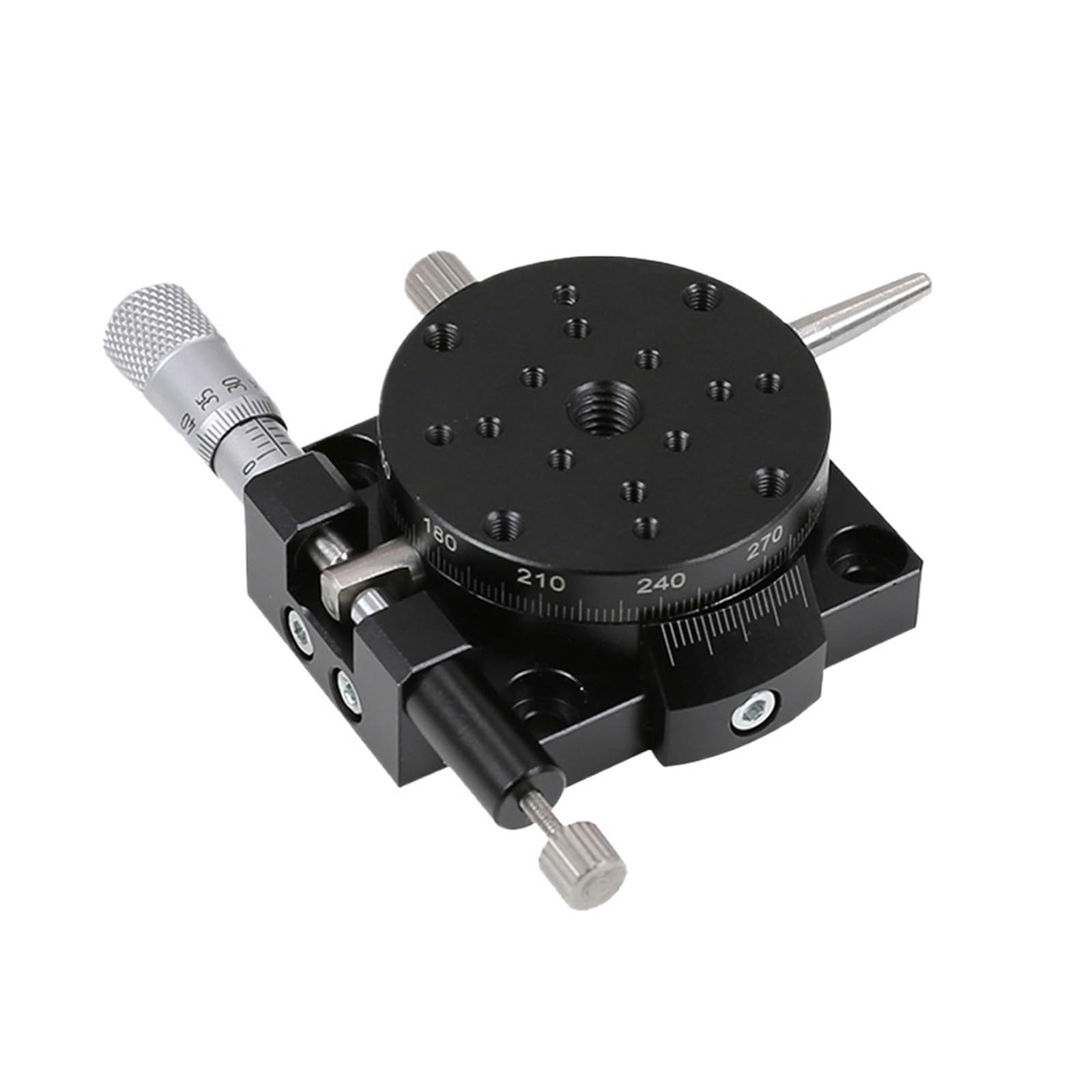 WNVXJGNSO R Axis Precision Type Manual Rotating Platform Sliding RSP40-L 360 Degree Stage Precision Bearing Linear Stage Load 9.8N 40mm(RSP40-L)