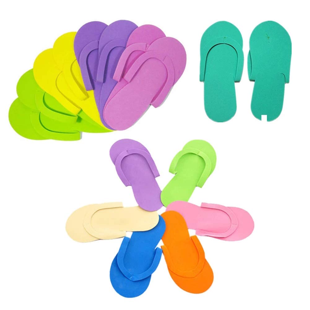 12 Pares Deslizables Zapatillas de Espuma Espuma pedicura Zapatilla para salón SPA pedicura Herramientas SPA pedicura Sandalias