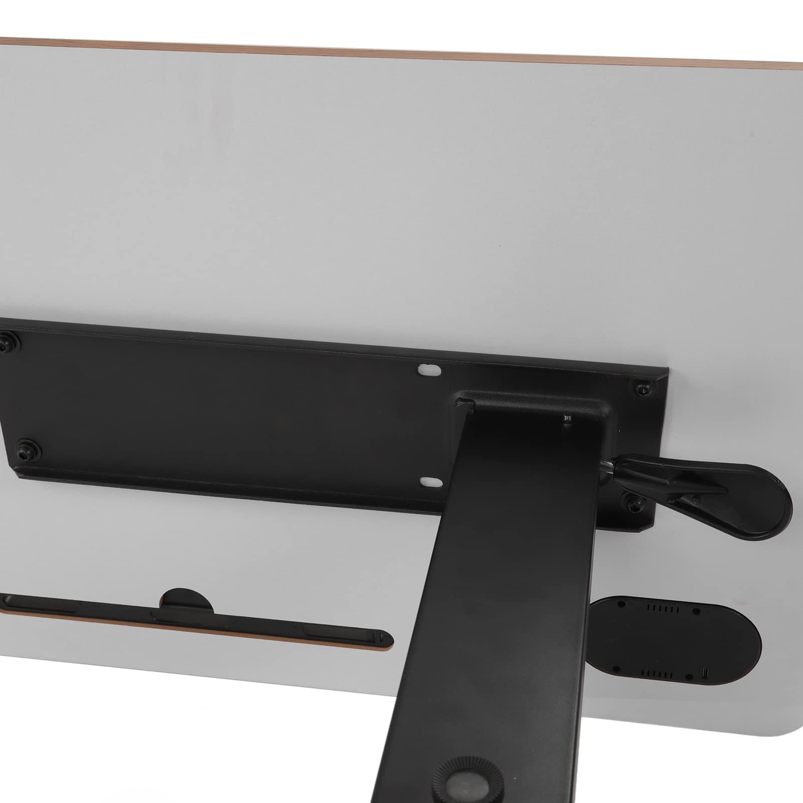 Scrivania Regolabile in Altezza da 85x45cm per Professionisti in Smart Working da Letto e Divano Regolazione Altezza Fluidas Ruote per Movimento Libero Porta USB con Luce e