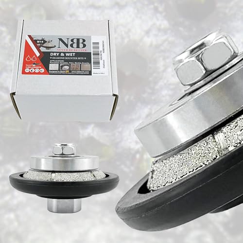 NBB Diamond Profile Wheel Diamond Router Bit Diamond Milling Drill chamfer Bit Grinding Wheel for Profiling Porcelain Tile Ceramic Granite Marble Stone Use on Angle Grinder (Bevel E5) - Image 3