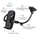 volport Windshield Car Phone Mount, Gooseneck Flexible Cell Phone Holder for Car Window, Universal 360 Degree Rotation Long Arm, Windscreen Suction Cup Cradle with Anti-Shake Stabilizer for iPhone