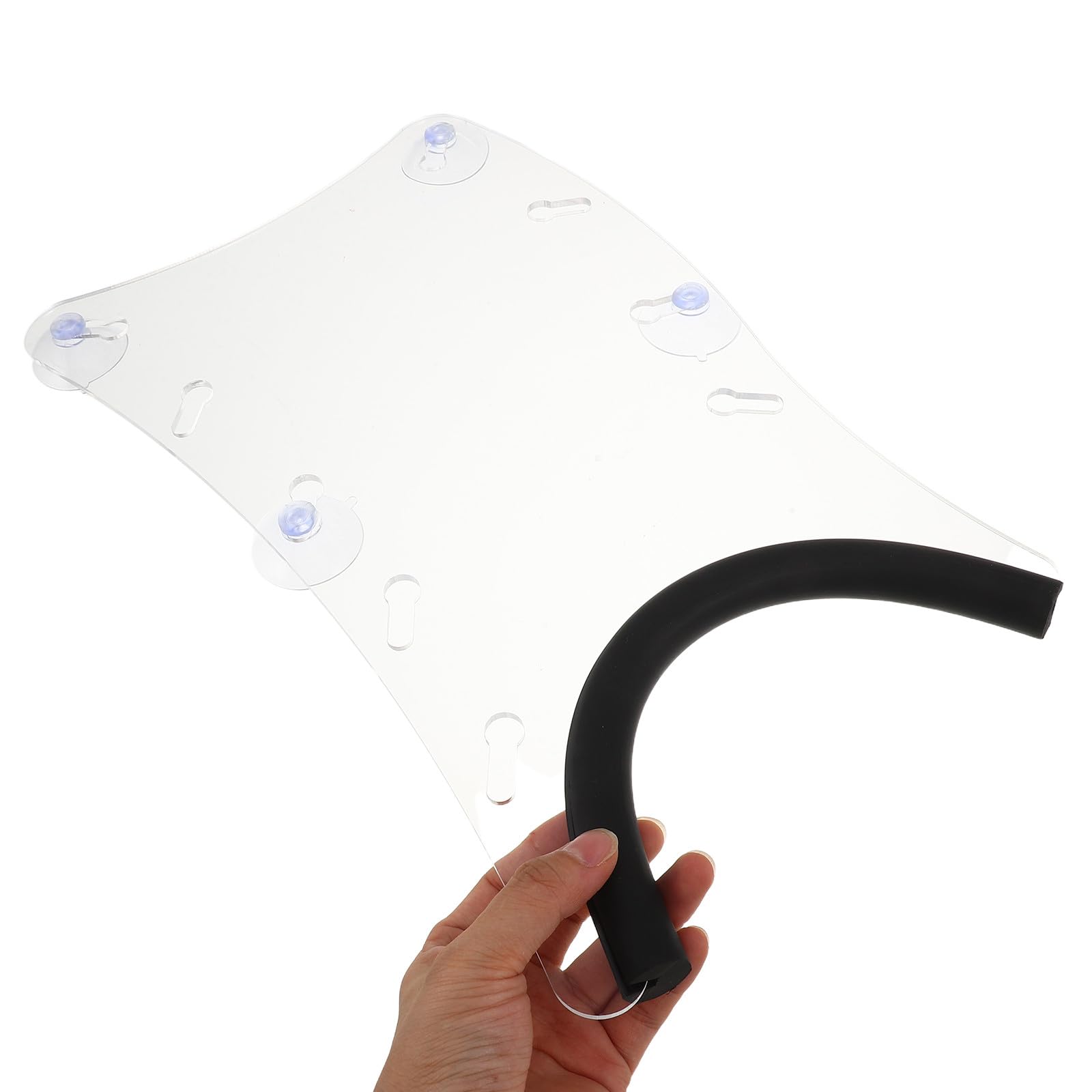 GALPADA Supporto per chitarra da gamba - Supporto per chitarra in acrilico con ventosa e poggiapiedi - con striscia antiscivolo in silicone per studio di registrazione e performance di musica classica