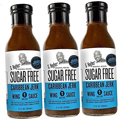 Sugar Free Caribbean Jerk Wing Sauce (3 pack) | Jerk Sauce with Bold Island Flavors that’s Gluten-Free, Low Carb, Vegan, Low Fat | Fits Reduced Sugar Lifestyles, Keto Friendly .pack