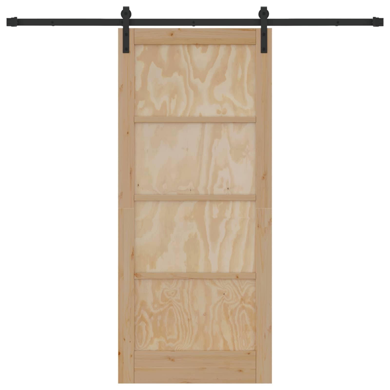 Drzwi przesuwne naturalne 86 x 198,5 cm lite drewno sosnowe