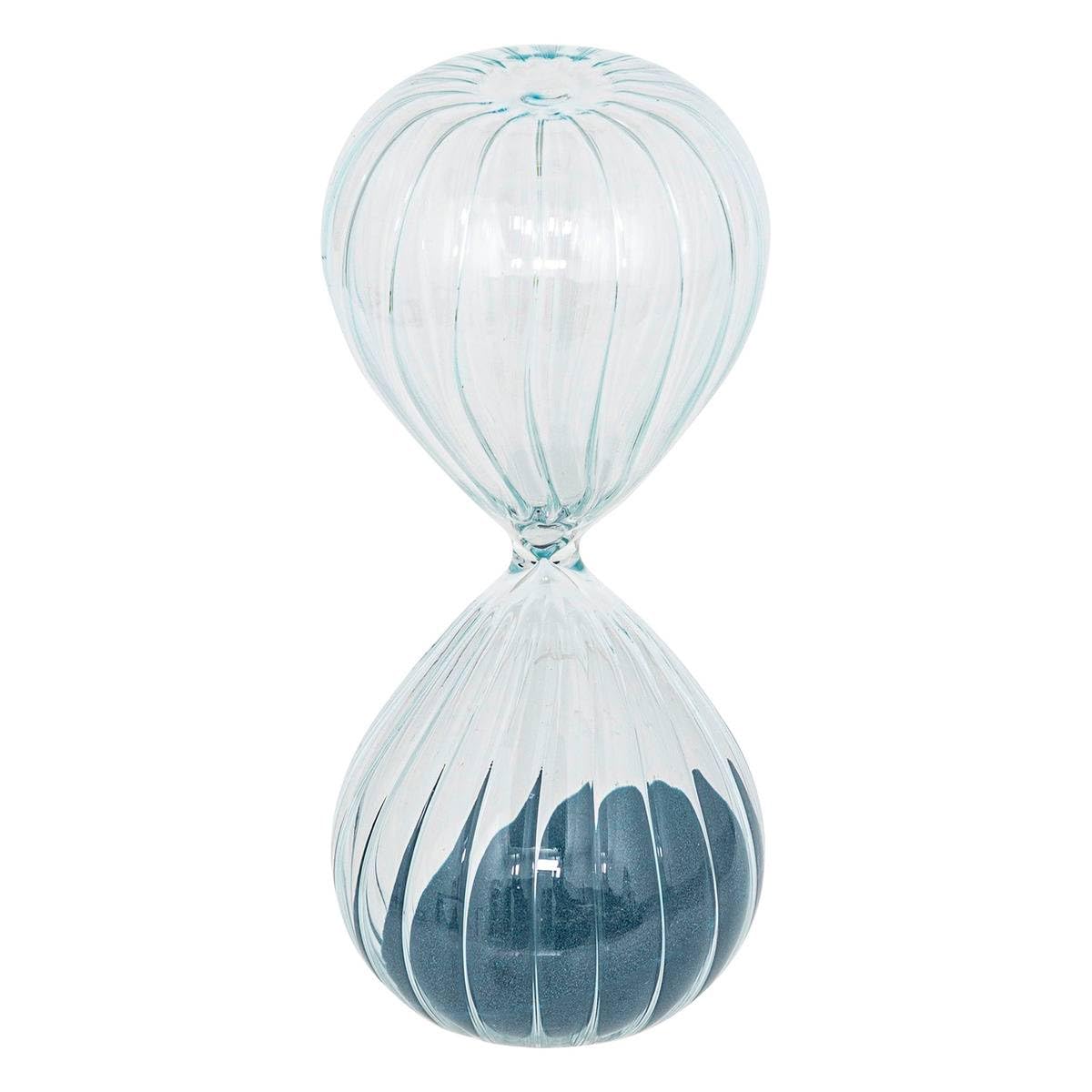 Atmosphera - Juego de 3 Relojes de Arena h.15cm Cristal con Bandeja de Madera