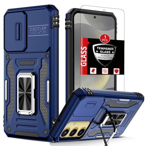 Coque Samsung Galaxy S24 avec protège-écran et support bague