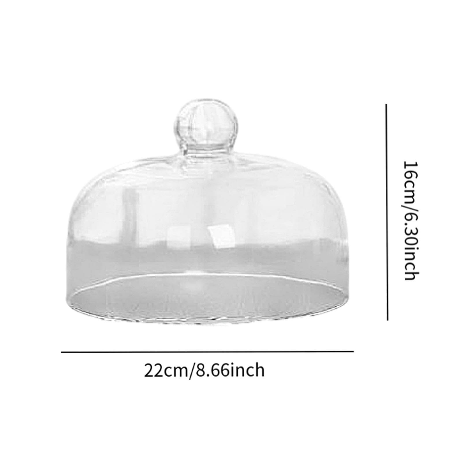 Dome di Display Rotondo per Torte, Copertura Del Piatto per Dessert, 16x22 Cm