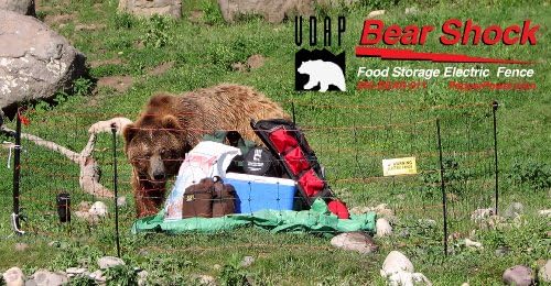 Bear Shock UDAP Portable Electric Food Storage Fence for Bears (mesh/net Fence)