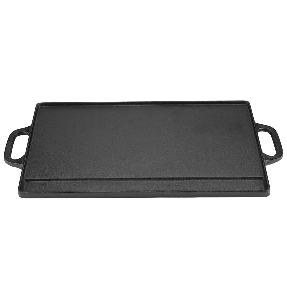 KSTE Cast Iron Griddle Pan Non Stick Griddle Plate, Doublesided