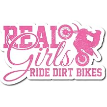 Real Girls Ride Dirt Bikes |Great Gift Idea|Great Gift Idea|Decal Sticker|2 Pack|5 Inch Stickers|FBAS11130