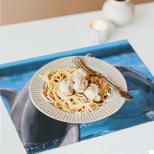 Sets de table lot de 6 dauphins imperméables et résistants pour repas - 7