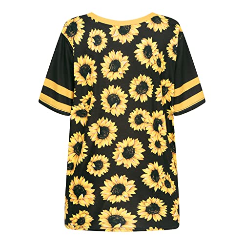 Blusa feminina 2023 manga curta gola canoa decote V profundo algodão gráfico plus size camiseta para