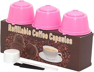 Juego de 3 cápsulas de café reutilizables con pincel y color para entusiastas del café