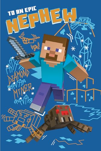 Danilo Promotions LTD Tarjeta de cumpleaños de Minecraft, sobrino, feliz cumpleaños