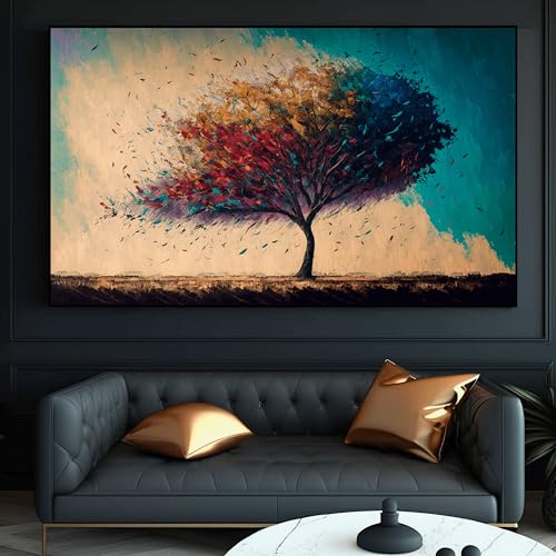 Décoration murale abstraite d'arbre affiche moderne salon 60x80