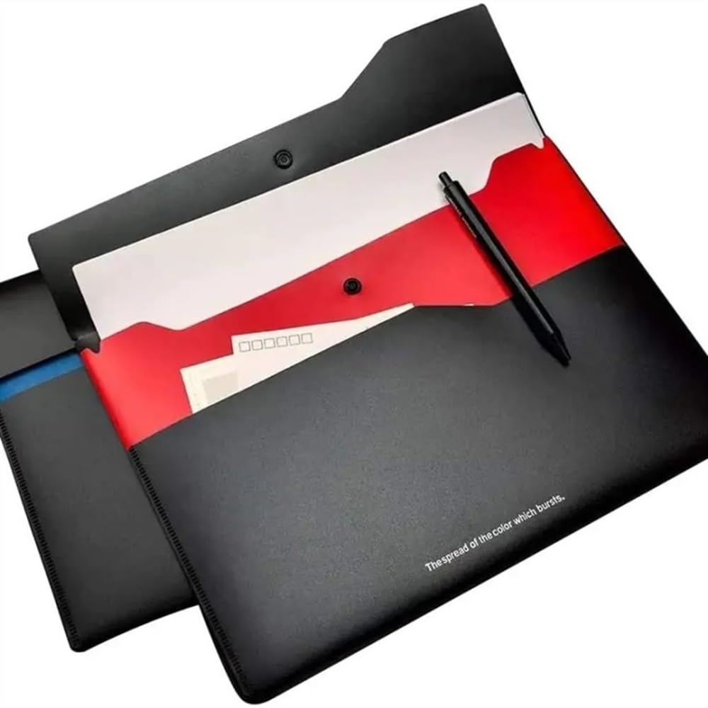 Cartella portadocumenti espandibile Cartella for buste A4 Clip in plastica a doppio strato con chiusura a scatto Organizzatore di file di documenti for l'home office scolastico Cartelline Portadocumen