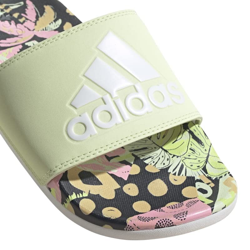 Image of Adidas womens Adilette Comfort ALMLIM /FTWWHT /FTWWHT Slide Sandal - 4 UK (LIN06)