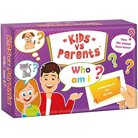 Who am I? Kids VS. Parents Family Game Card Game Party Games Age 7+ Cover