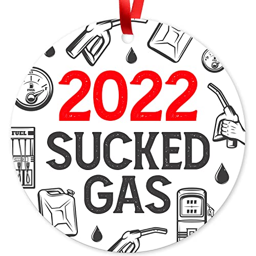 Soul Décor Adornos de Navidad de gas aspirado 2022, bolsa de terciopelo incluida, adorno de metal redondo grande de 3.75 pulgadas