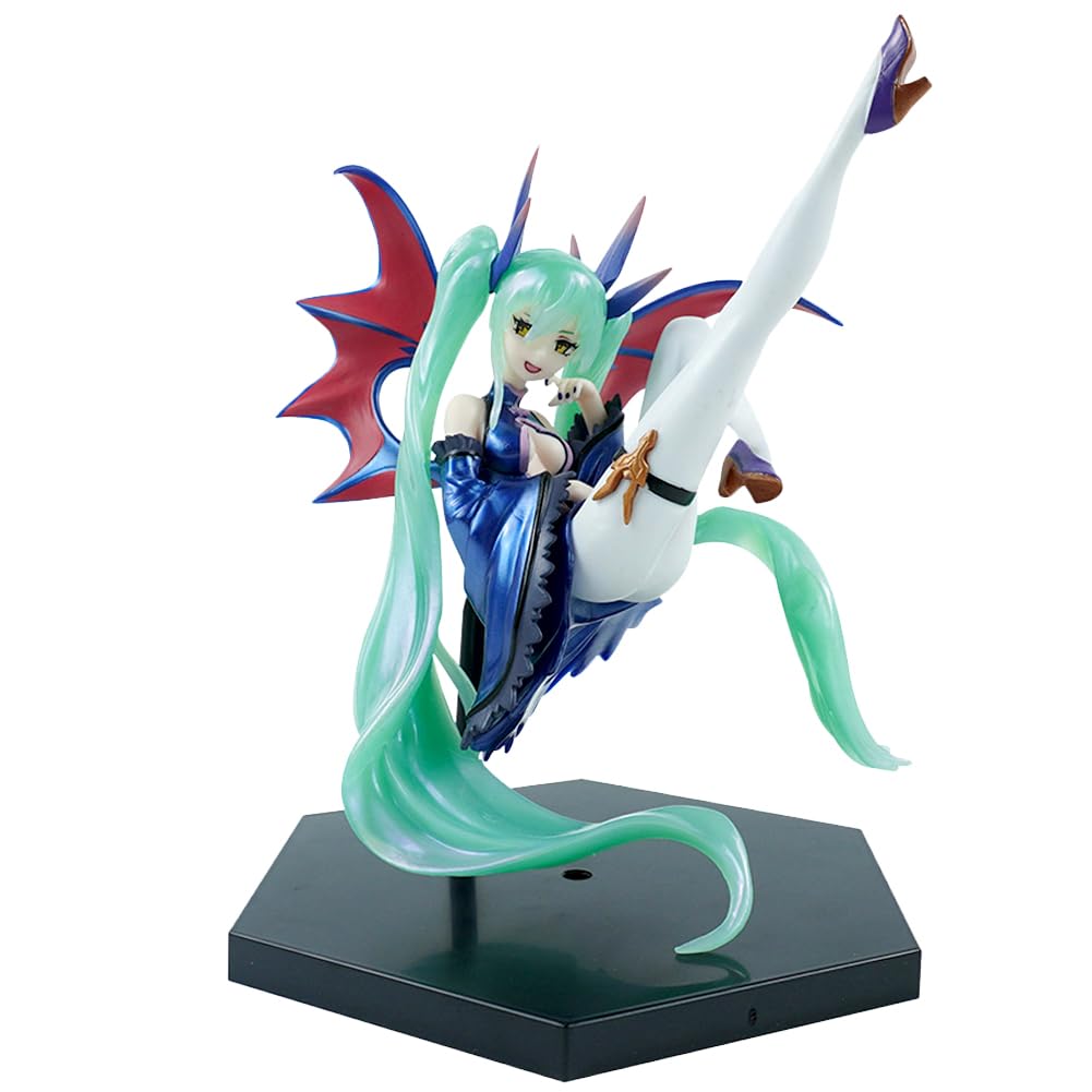 Ksopsdey Hatsune Miku Action Figure, Miku Anime Doll, Sitting Posture, Desktop Collectible Gift for Kids, Adults, Anime Fans (C)
