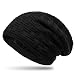 Caspar MU133 Bonnet en tricot doublé de polaire Teddy unisexe, Couleur:noir, Taille:Taille unique