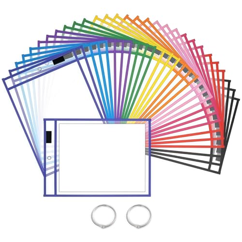 Pochettes réutilisables effaçables à sec pour ateliers de dessin enfant - 2