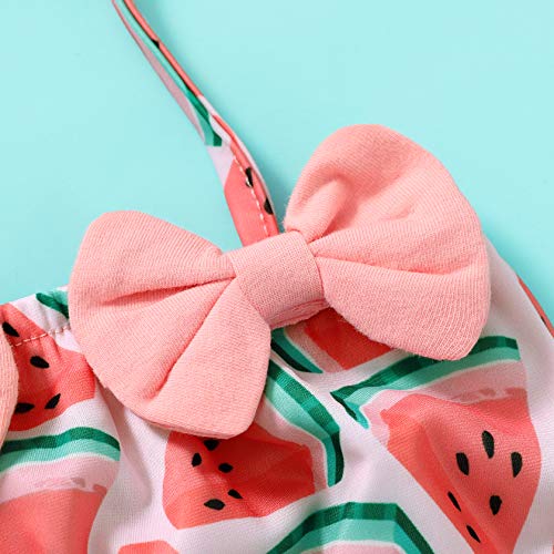 Tiny Cutey Infant Baby Girl Bikini Swimsuit Sunflower 2 Piece Bathing Suit Halter Top Bikini Bottoms Swimming Suit thumb #4