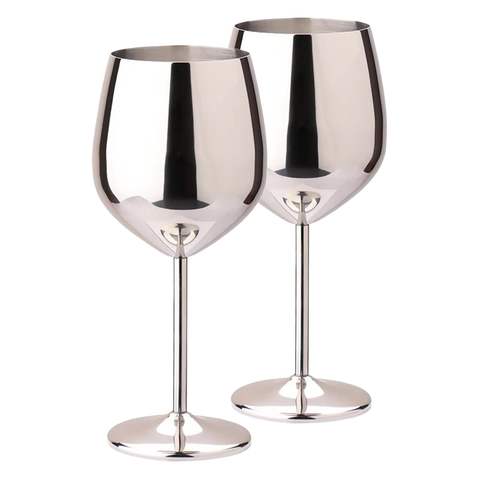 TJ Juego de 2 copas de vino de acero inoxidable, copas de vino irrompibles de 17 onzas, accesorios de vino, copas de vino para exteriores, viajes, inauguración de la casa, San Valentín, aniversario