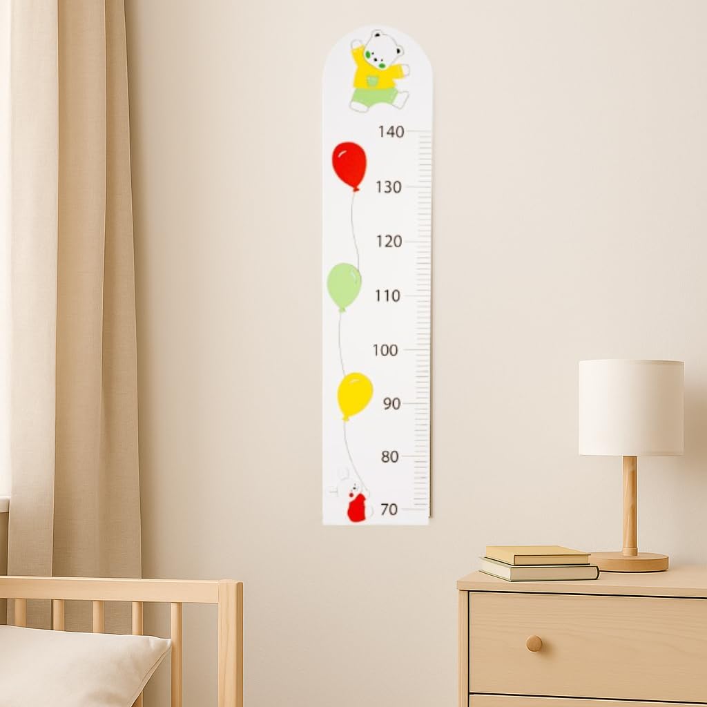 Botter Luigi | Legno Artigianale Made in Italy | Metro Crescita Bambini Modello Poppy Multicolore | Scala 70-140 cm | Elementi in Rilievo
