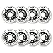 JHKJ Lot de 8 Roues de Patin À Roues Alignées 72mm 76mm 80mm Roues de Rechange pour Patins Noirs/Blancs avec Roulements Haute Élasticité Résistant À l'usure Roue de Roller,Blanc,76mm