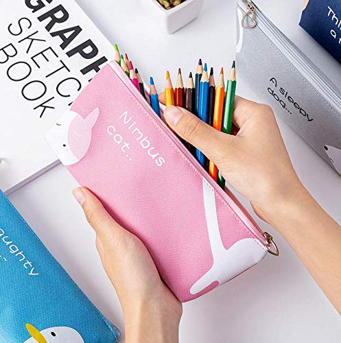 JAHEMU Trousse à Crayons Kawaii avec Pendentif Trousse à Crayons Portable esthétique Mignonne Ours pour Filles Fournitures Scolaires pour école